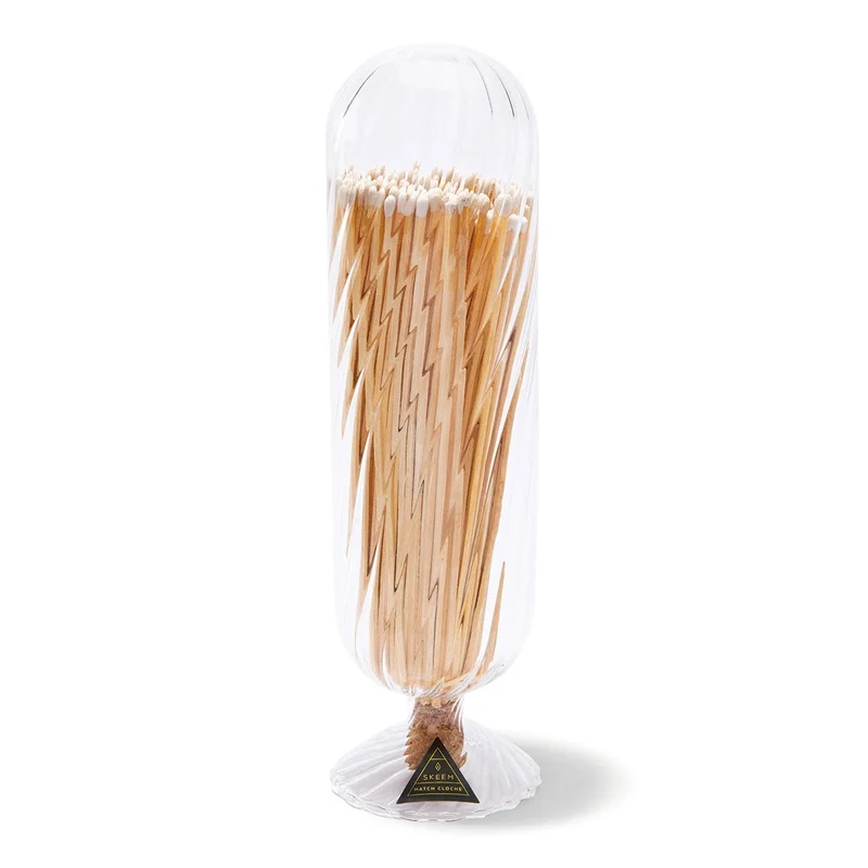 Fireplace Match Cloche, Helix, White Tips
