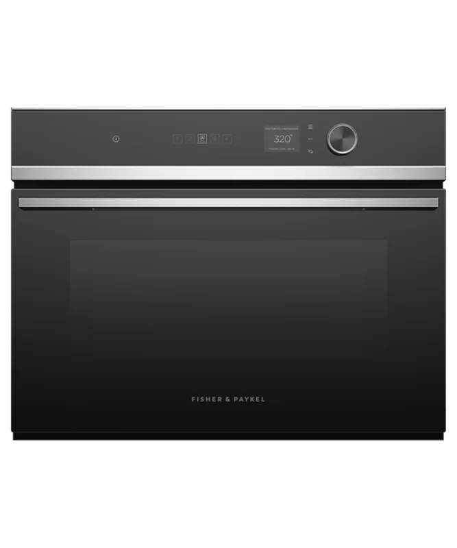 Fisher & Paykel - 1.4 cu. ft Speed Wall Oven in Black - OM24NDLX1 Black