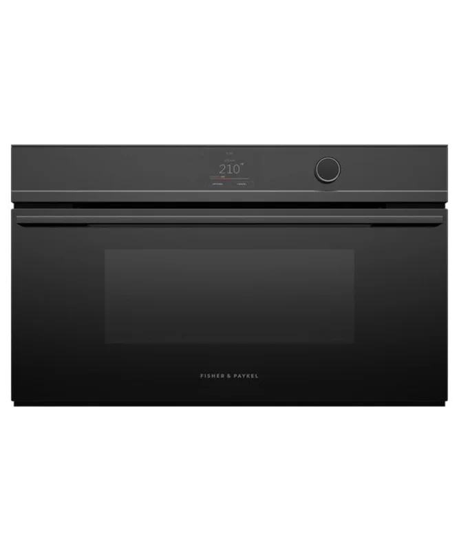 Fisher & Paykel - 1.9 cu. ft Steam Wall Oven in Black (Open Box) - OS30NDTDB1 Black (Open Box)