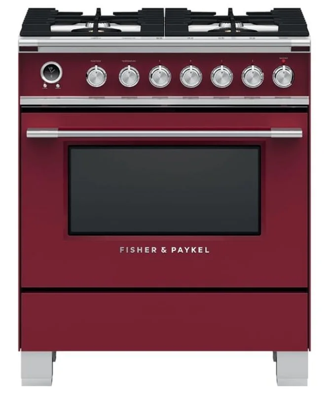 Fisher Paykel - 3.5 cu. ft Dual Fuel Range in Red - OR30SCG6R1 Red