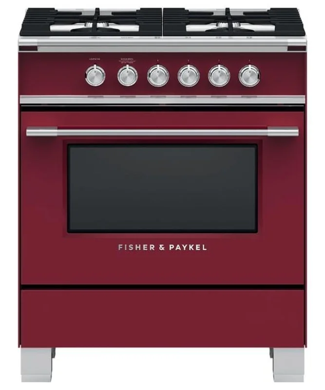 Fisher Paykel - 3.5 cu. ft Gas Range in Red - OR30SCG4R1 Red