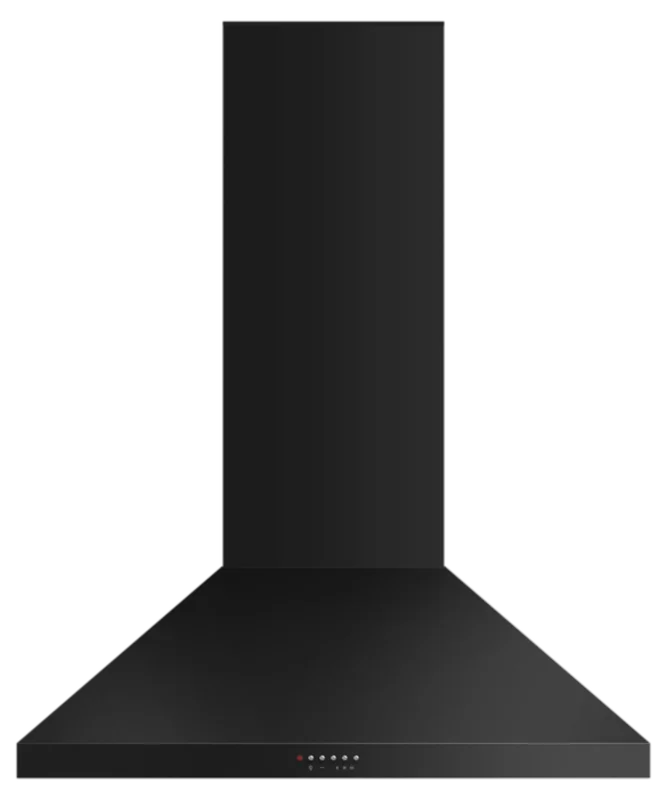 Fisher Paykel - 35.375 Inch 600 CFM Wall Mount and Chimney Range Vent in Black - HC36PCB1 Black