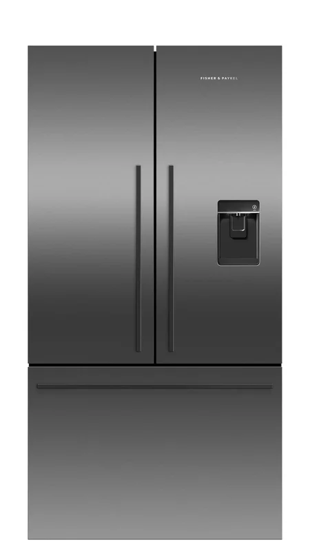 Fisher Paykel - 35.5 Inch 20.1  cu. ft French Door Refrigerator in Black Stainless - RF201ADUSB5 Black Stainless