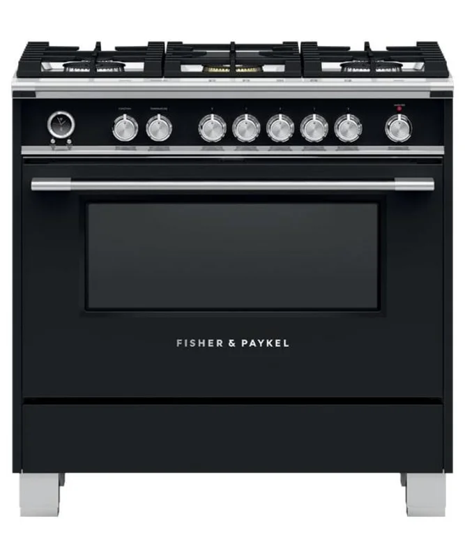 Fisher Paykel - 4.9 cu. ft Dual Fuel Range in Black - OR36SCG6B1 Black