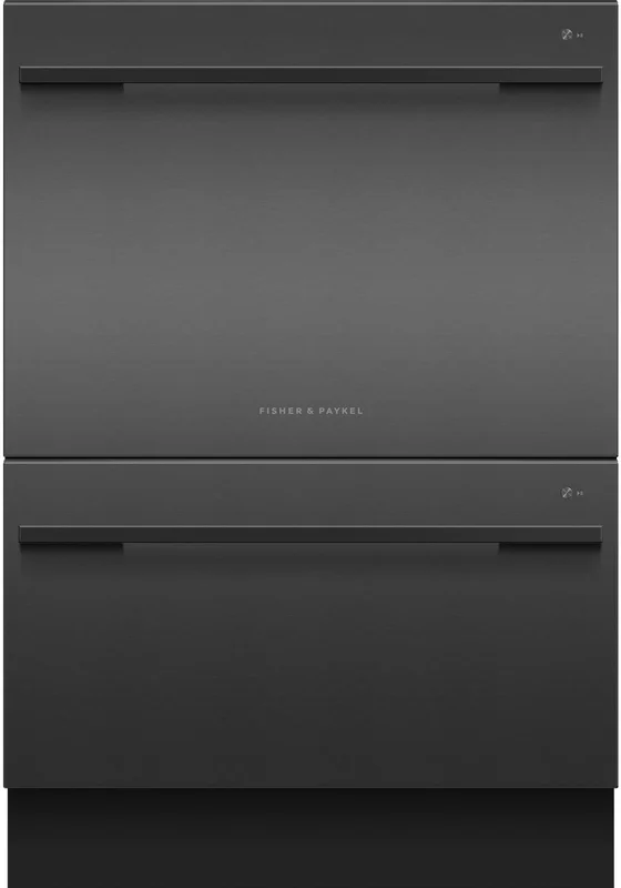 Fisher Paykel - 44 dBA Double Dish Drawer Dishwasher in Black Stainless - DD24DDFTB9 N Black Stainless