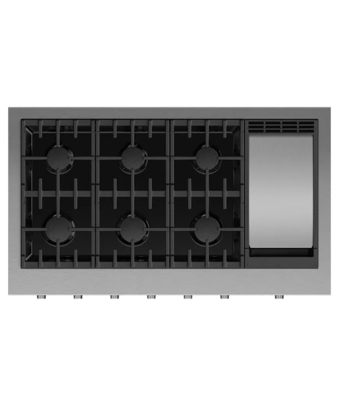 Fisher & Paykel - 47.9 Inch Gas Cooktop in Stainless - CPV3-486GD-L Stainless