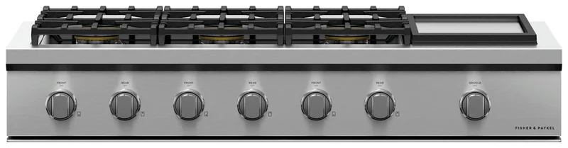 Fisher & Paykel - 48 Inch Gas Cooktop in Stainless - CPV3-486GD-N Stainless