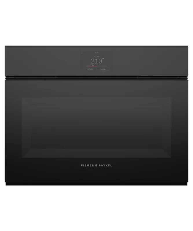 Fisher & Paykel - cu. ft Steam Wall Oven in Black - OS24NMTNB1 Black