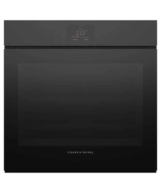 Fisher & Paykel - cu. ft Steam Wall Oven in Black - OS24SMTNB1 Black