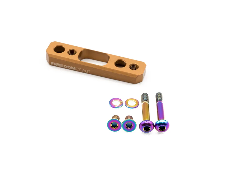 Flat Mount Disc Brake Adapter - Rear Brake - 37mm Bolts Champagne Gold