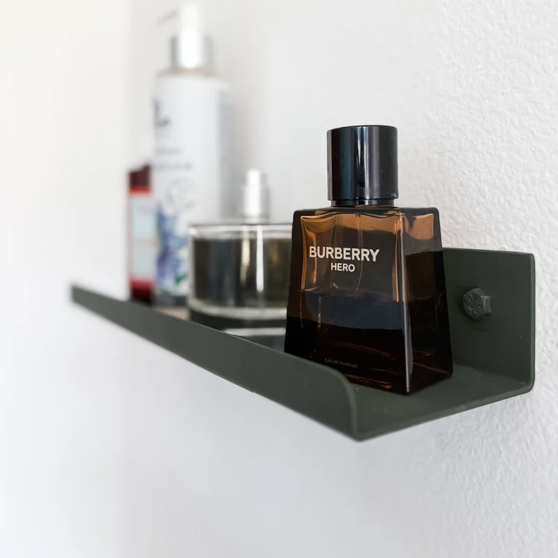 Floating Ledge Shelf With Lip Black