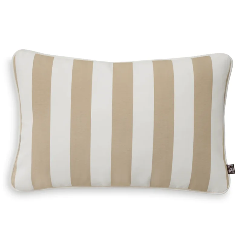Florent Lumbar Outdoor Cushion, Beige, 23.62 x 15.75