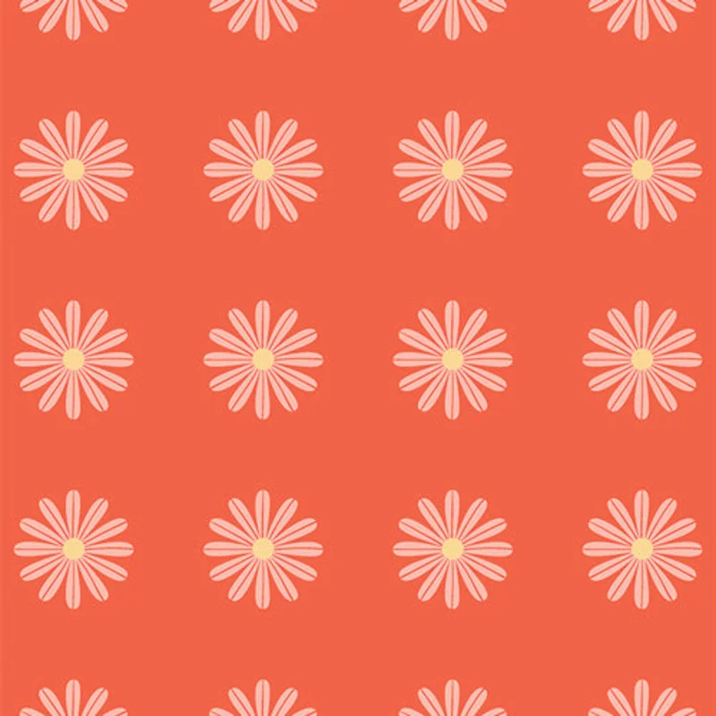 Flower Bloom: Choose Happy Tangerine (1/4 Yard)