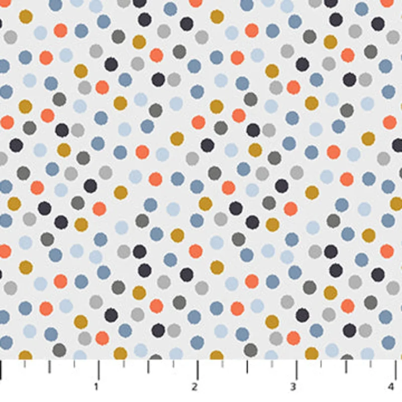 FOSSIL FOLKS: Dots-Gray (1/4 Yard)