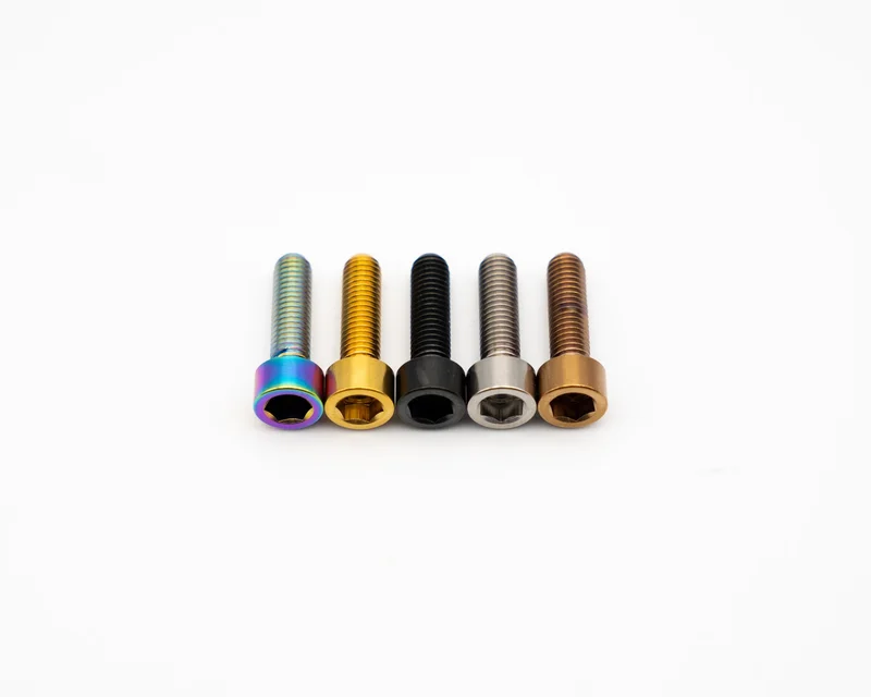 Fox Fork Pinch Bolts Titanium Rainbow Oil Slick