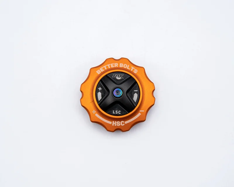Fox Top Cap Grip2 / Grip / Grip X2 / Grip X Dial Bolt - Titanium Rainbow Oil Slick
