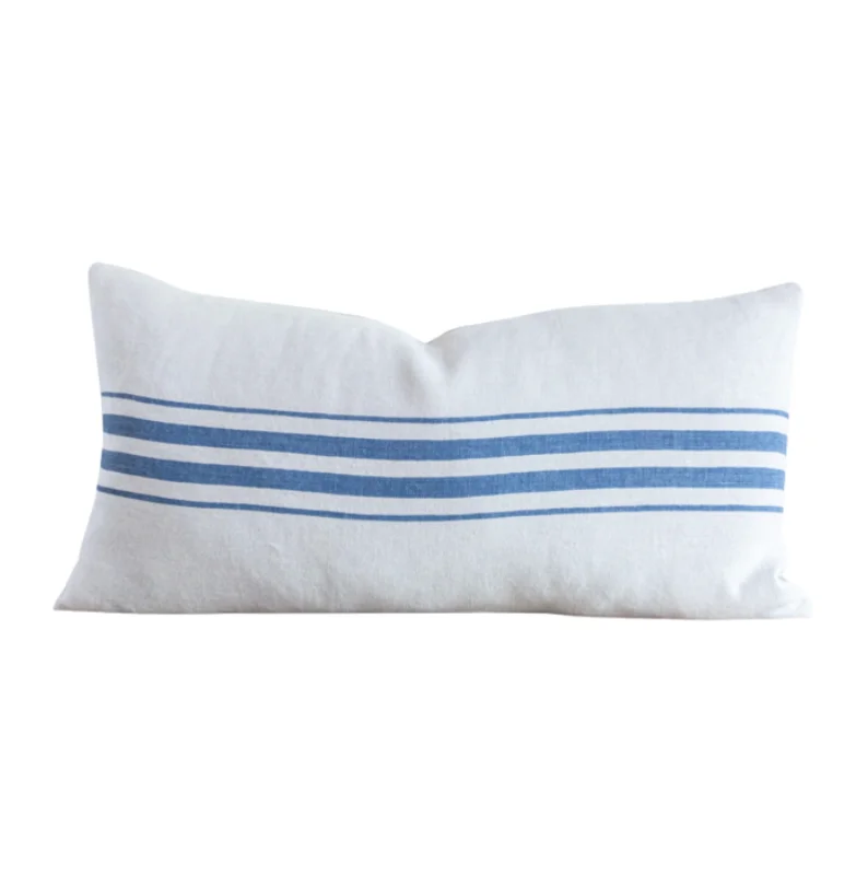 Frenchie Stripe (Lumbar) - Ocean, 16" x 32"