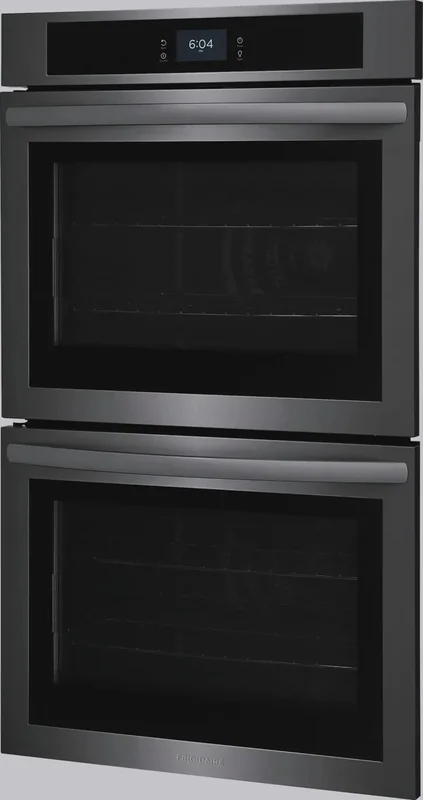 Frigidaire - 10.6 cu. ft Double Wall Oven in Black Stainless - FCWD3027AD Black Stainless