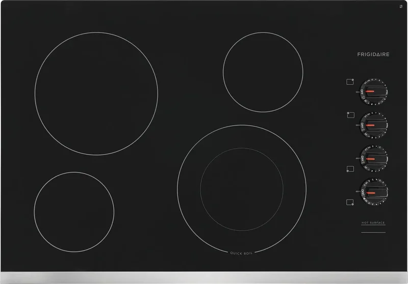 Frigidaire - 30.6 inch wide Electric Cooktop in Stainless - FFEC3025US Stainless