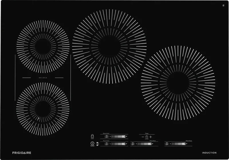 Frigidaire - 30.6 inch wide Induction Cooktop in Black Stainless - FCCI3027AB Black Stainless