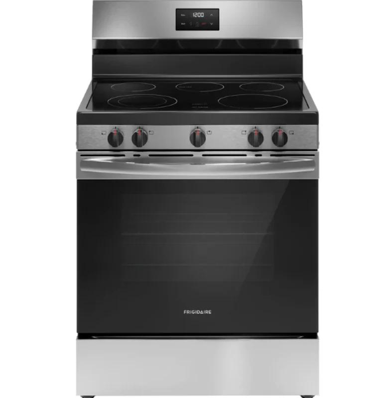 Frigidaire - 30 Inch 5.3 cu. ft Electric Range in Stainless - FCRE305CBS Stainless