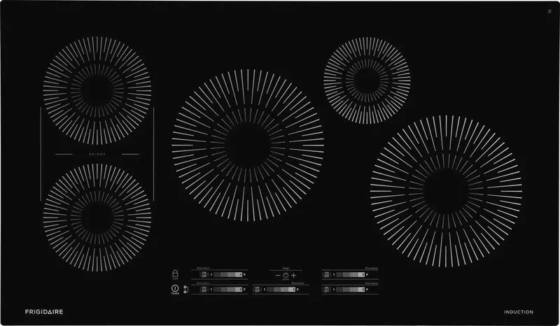 Frigidaire - 36.75 inch wide Induction Cooktop in Black Stainless - FCCI3627AB Black Stainless