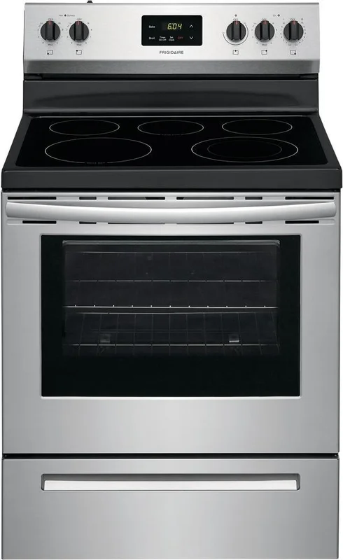 Frigidaire - 4.9 cu. ft Electric Range in Stainless - FCRE305CAS Stainless