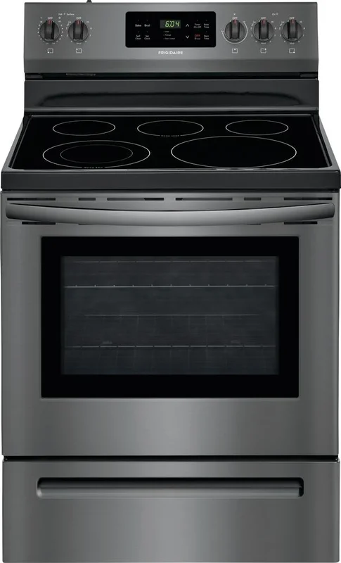 Frigidaire - 5.3 cu. ft Electric Range in Black Stainless - CFEF3054TD Black Stainless