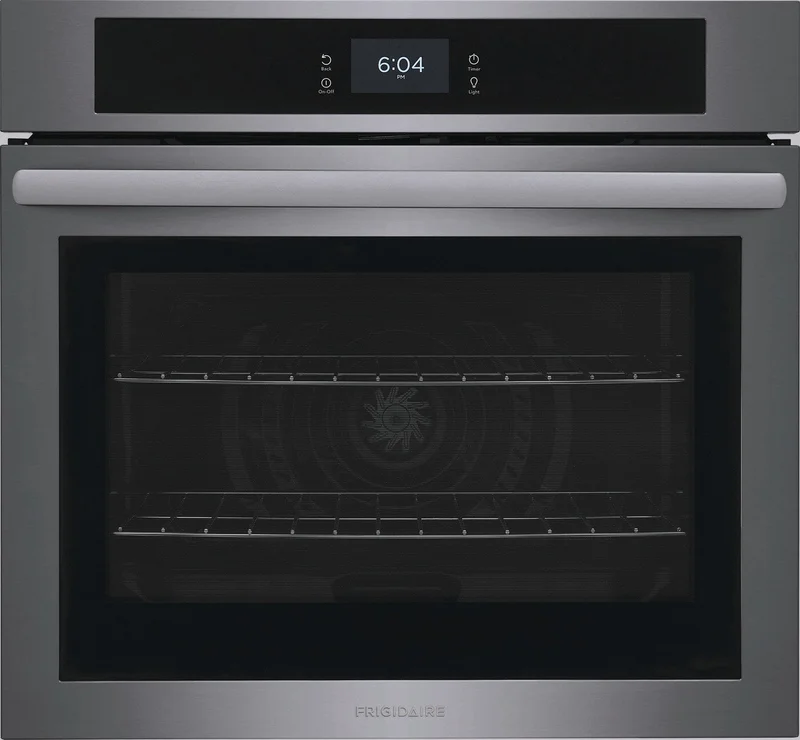 Frigidaire - 5.3 cu. ft Single Wall Oven in Black Stainless - FCWS3027AD Black Stainless