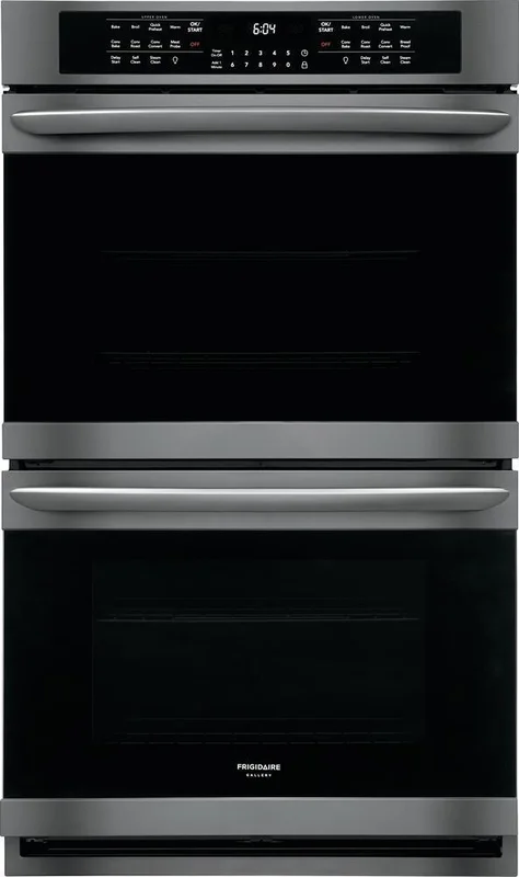 Frigidaire Gallery - 10.2 cu. ft Double Wall Oven in Black Stainless - FGET3066UD Black Stainless