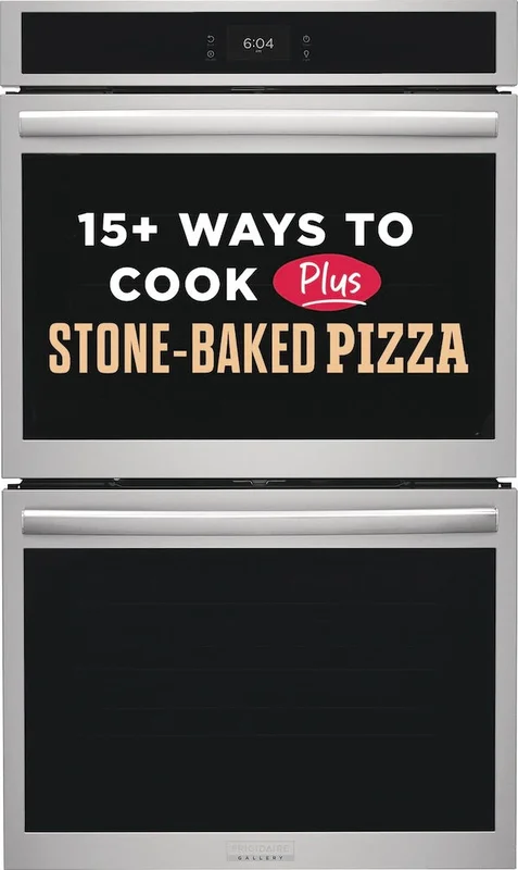 Frigidaire Gallery - 10.6 cu. ft Double Wall Oven with Stone-Baked Pizza in Stainless - GCWD3070AF Stainless