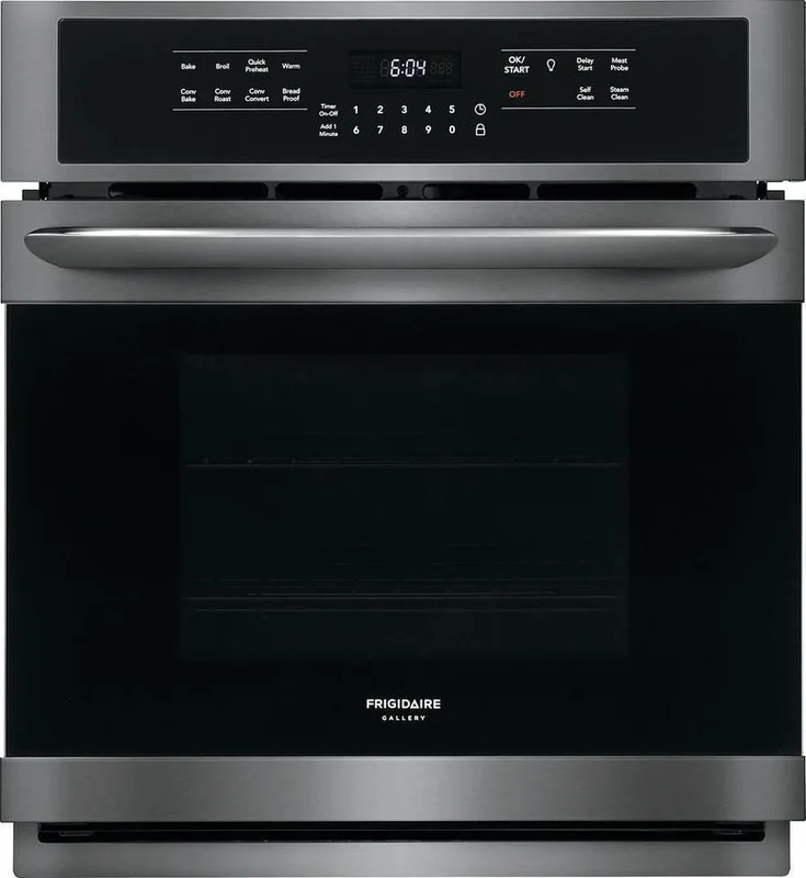Frigidaire Gallery - 3.8 cu. ft Single Wall Oven in Black Stainless Steel - FGEW2766UD Black Stainless