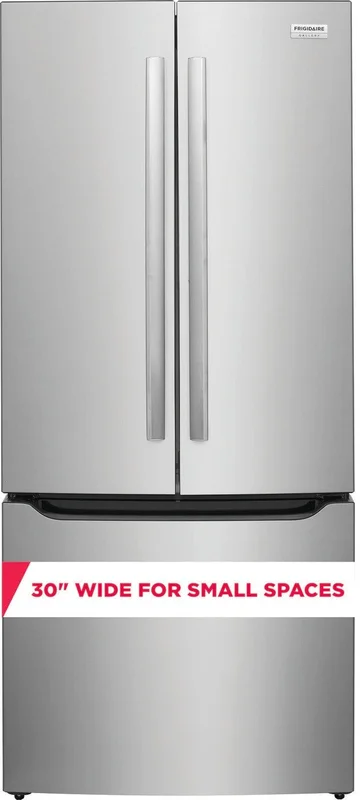 Frigidaire Gallery - 30 Inch 20 cu. ft French Door Refrigerator in Stainless - GRFN2023AF Stainless