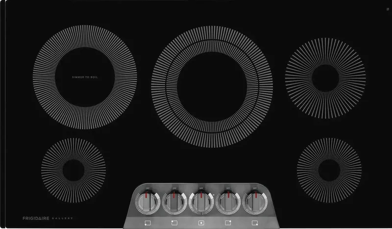 Frigidaire Gallery - 36.75 inch wide Electric Cooktop in Black Stainless - GCCE3670AD Black Stainless