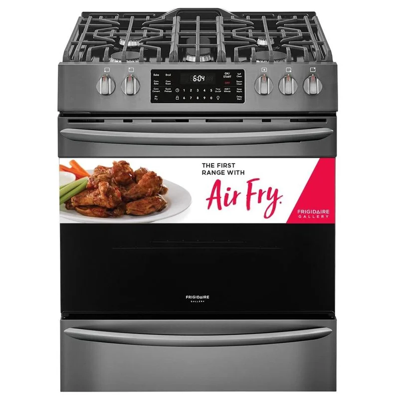 Frigidaire Gallery - 5.6 cu. ft Gas Range in Black Stainless - FGGH3047VD Black Stainless