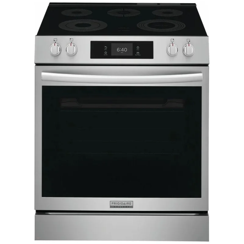 Frigidaire Gallery - 6.2 cu. ft Electric Range with Stone-Baked Pizza in Stainless - GCFE307CBF Stainless