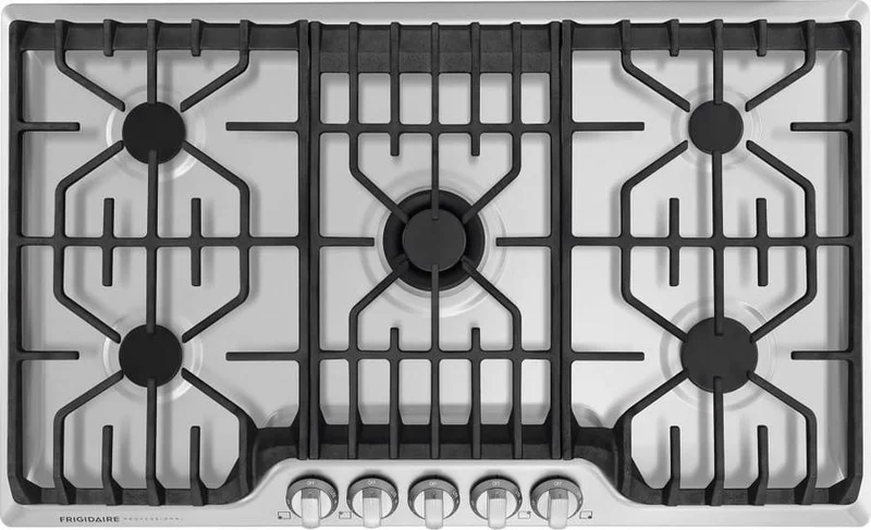 Frigidaire Pro - 36 inch wide Gas Cooktop in Stainless Steel - FPGC3677RS Stainless