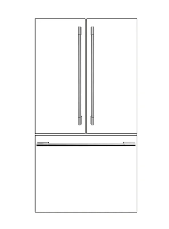 Fulgor -  36 Inch French Door Fridge Handle Kit Refrigerator Accessory in Stainless - F6HK36FFBS STAINLESS STEEL