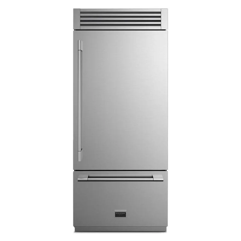 Fulgor Milano - 35.4 Inch 18.5 cu. ft Built In / Integrated Bottom Mount Refrigerator in Stainless - F7PBM36S1-R Stainless
