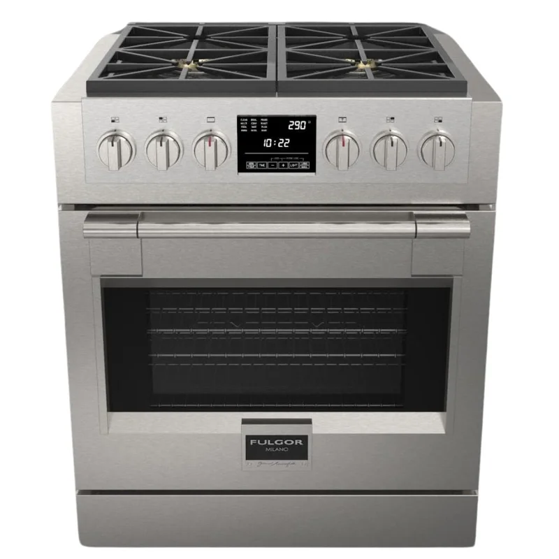 Fulgor Milano - 4.1 cu. ft Dual Fuel Range in Stainless - F6PDF304S1 Stainless