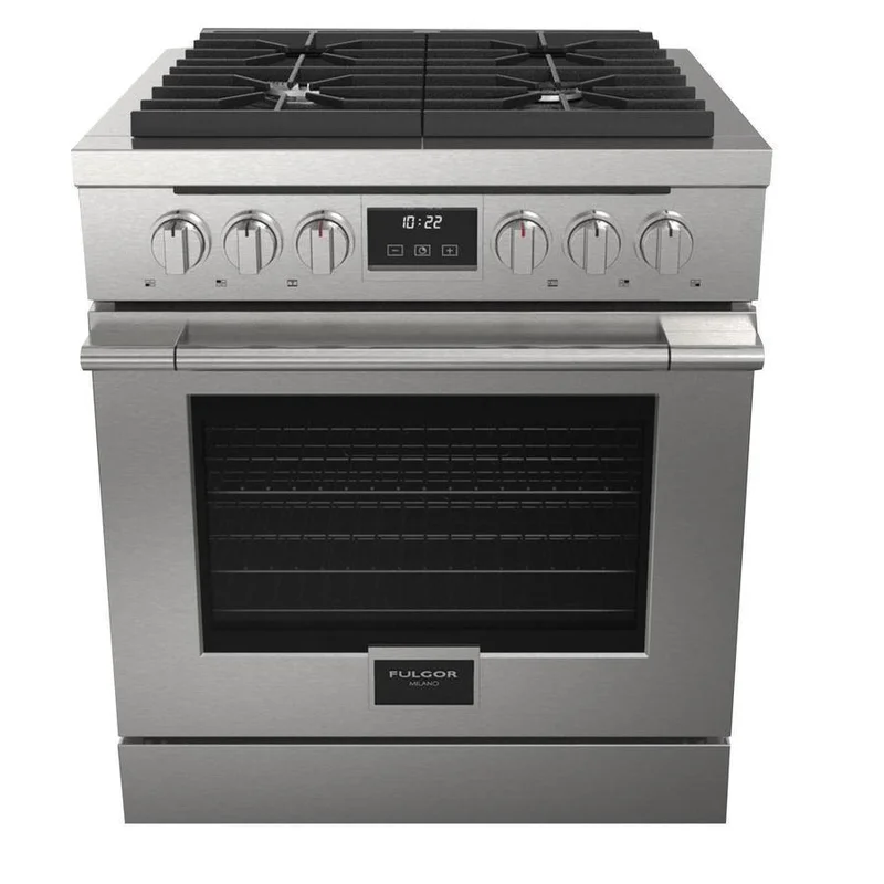 Fulgor Milano - 4.4 cu. ft Dual Fuel Range in Stainless - F4PDF304S1 Stainless