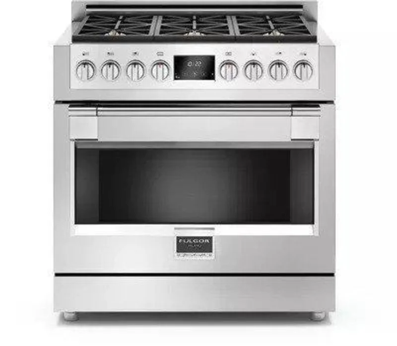 Fulgor Milano - 4.4 cu. ft Front Control Gas Range in Stainless Steel - F6PGR366S1 Stainless