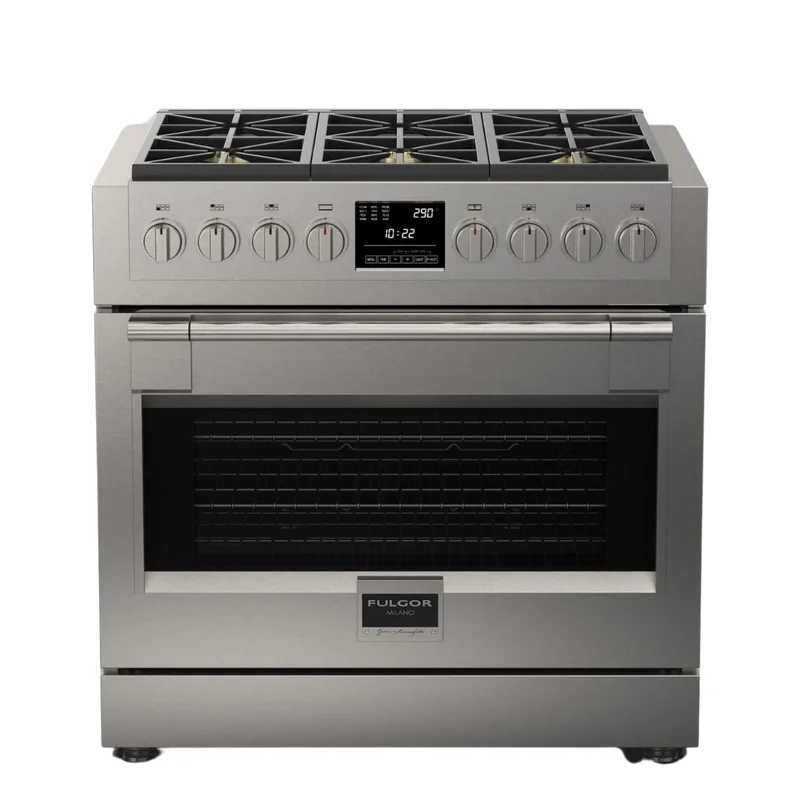 Fulgor Milano - 5.7 cu. ft Dual Fuel Range in Stainless (Open Box) - F6PDF366S1 Stainless (Open Box)