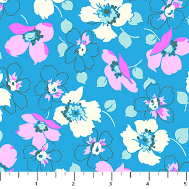 FULL BLOOM: Grace-Blue (1/4 Yard)