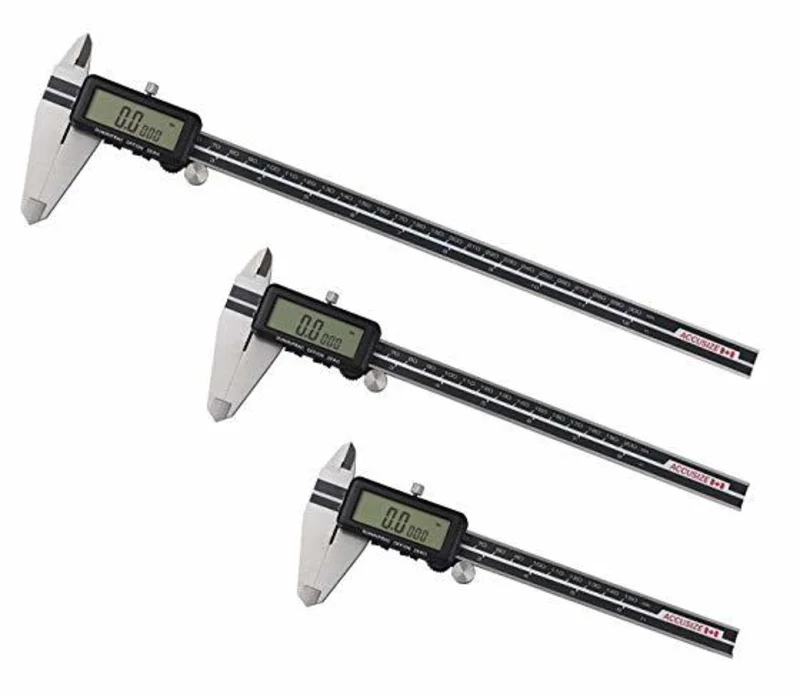 Full Screen LCD Electronic Digital Caliper, Metric/Inch/Fractional