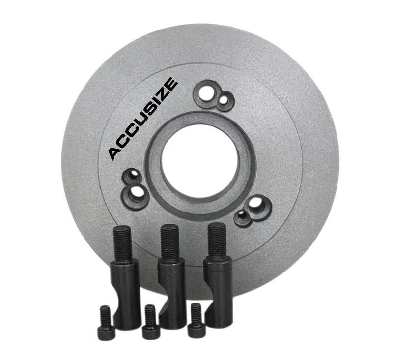 Fully Machined Lathe Chuck Back Plate, D1 Type Adapter for Most 4 Jaw Independent Chucks