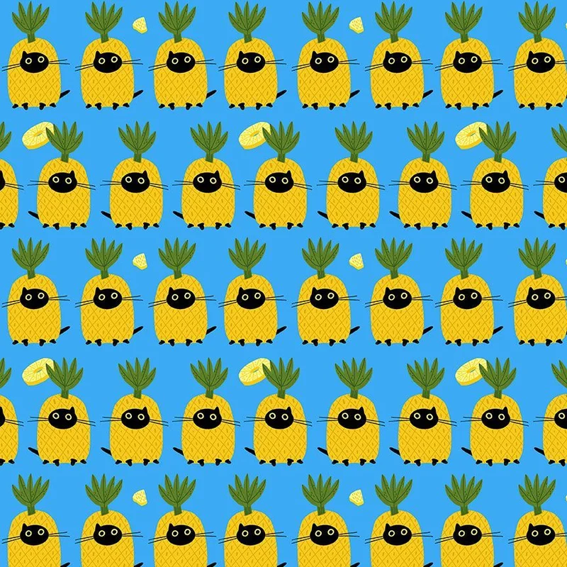 FURRUIT COCKTAIL: Pawnapples-Dresden (1/4 Yard)