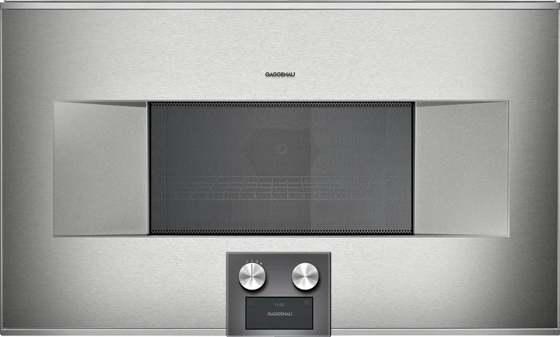 Gaggenau - 1.3 cu. ft Combination Wall Oven in Stainless (Open Box) - BM485710 Stainless (Open Box)
