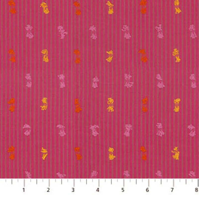 GARDEN VARIETY: Channeling-Magenta (1/4 Yard)