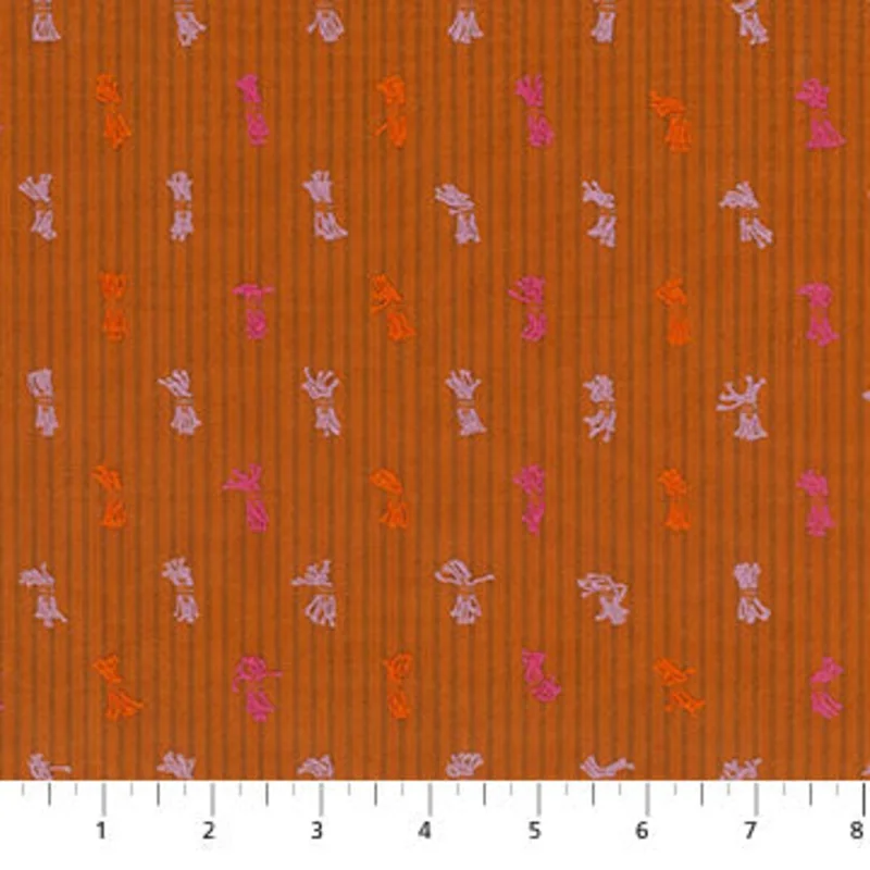 GARDEN VARIETY: Channeling-Rust (1/4 Yard)